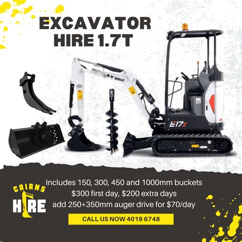 mini excavator hire cairns|bobcat hire cairns.